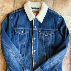Mens Levi’s Authentic Denim Sherpa Jacket